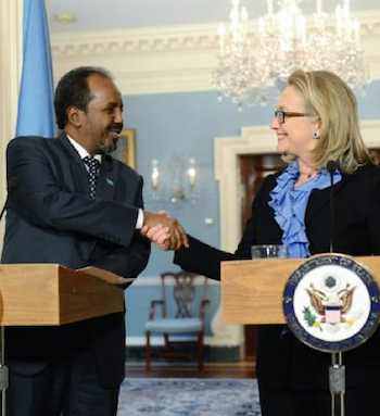 Hillary Clinton with Somali president