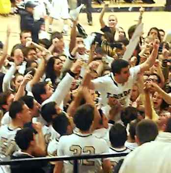 team overjoyed HS basketball game
